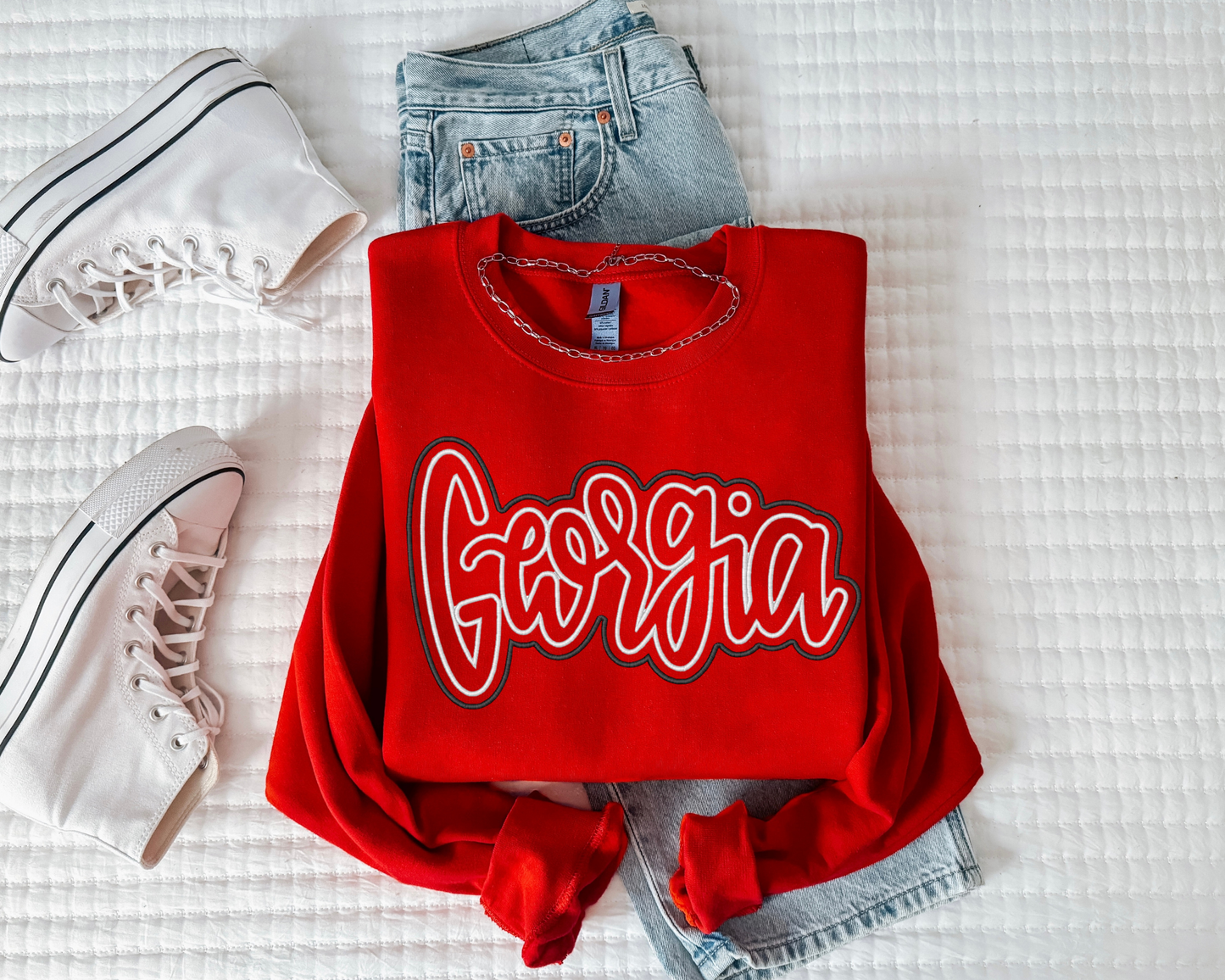 Georgia Double Two Colored Embroidered