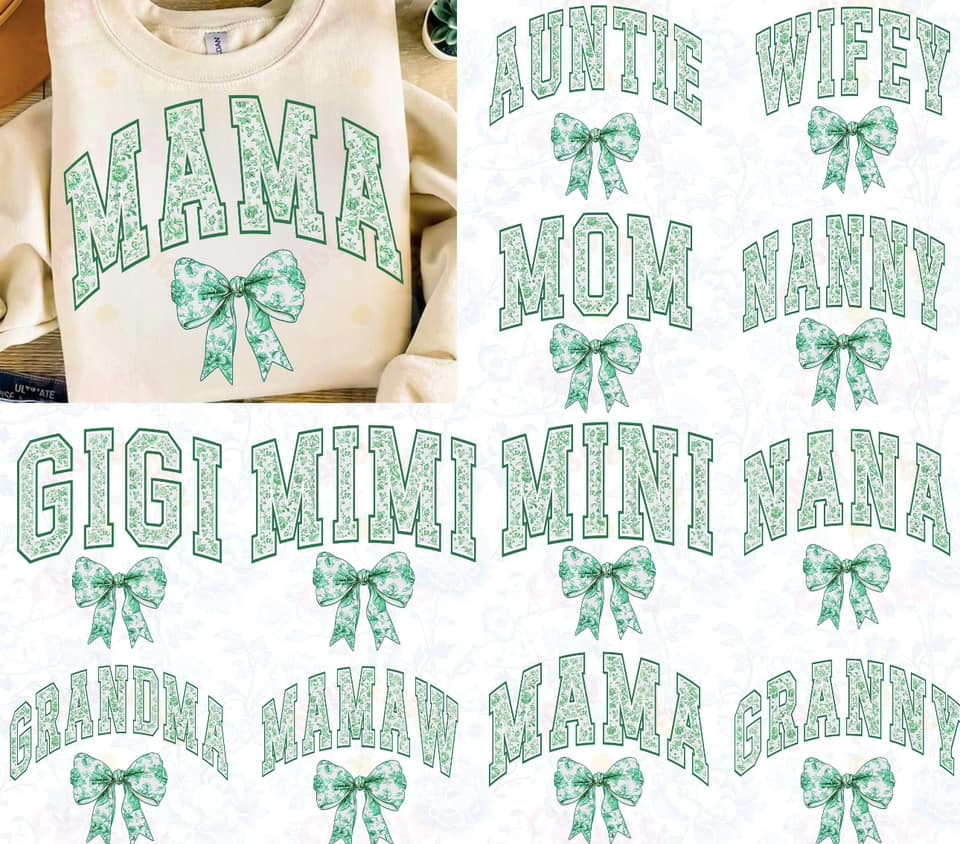 Green Floral Mama Names