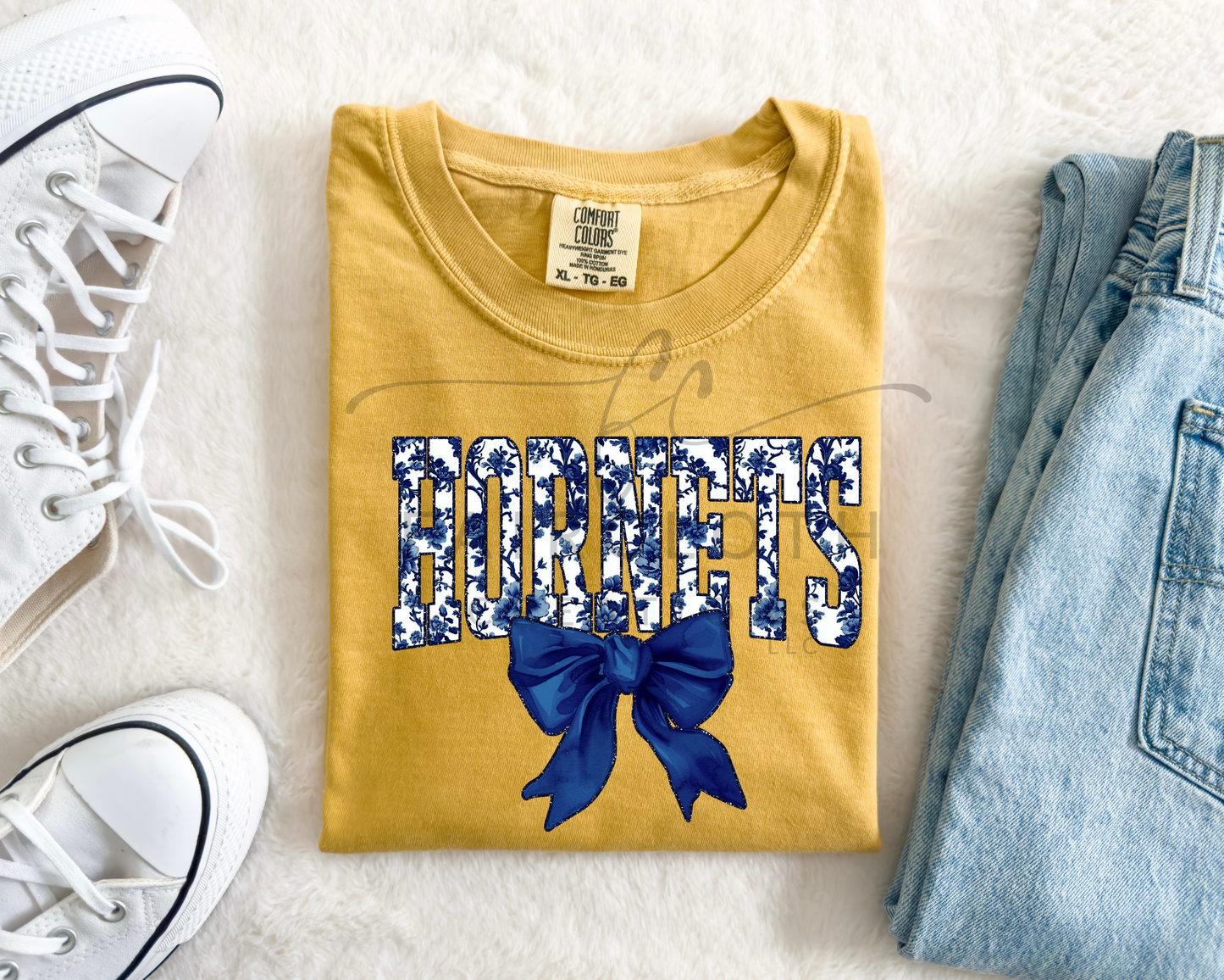 Hornets Navy Floral with Bow