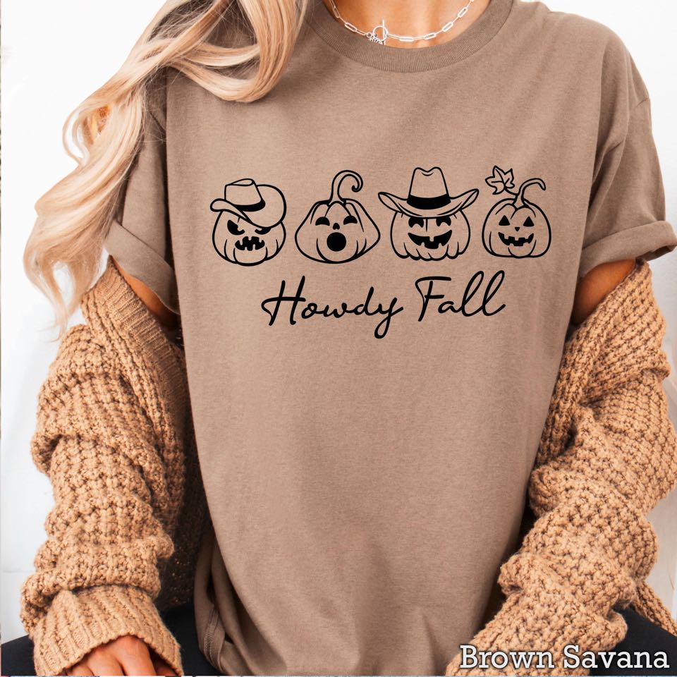 Howdy Fall Four Pumpkins