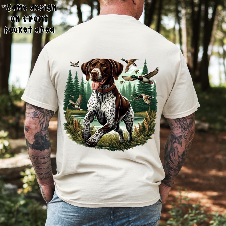 Hunting Dog with Mallards