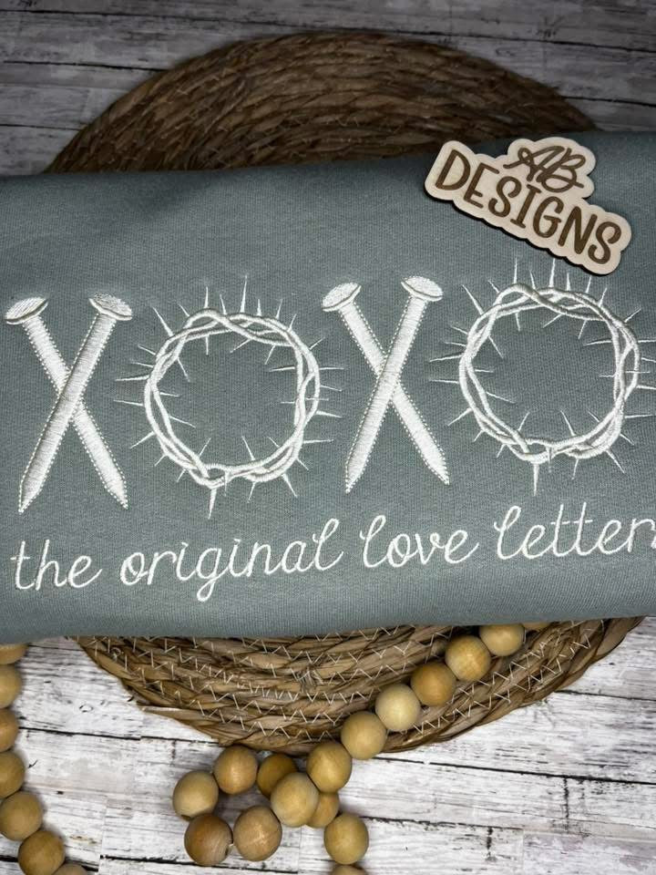 XOXO Love Letters Embroidered