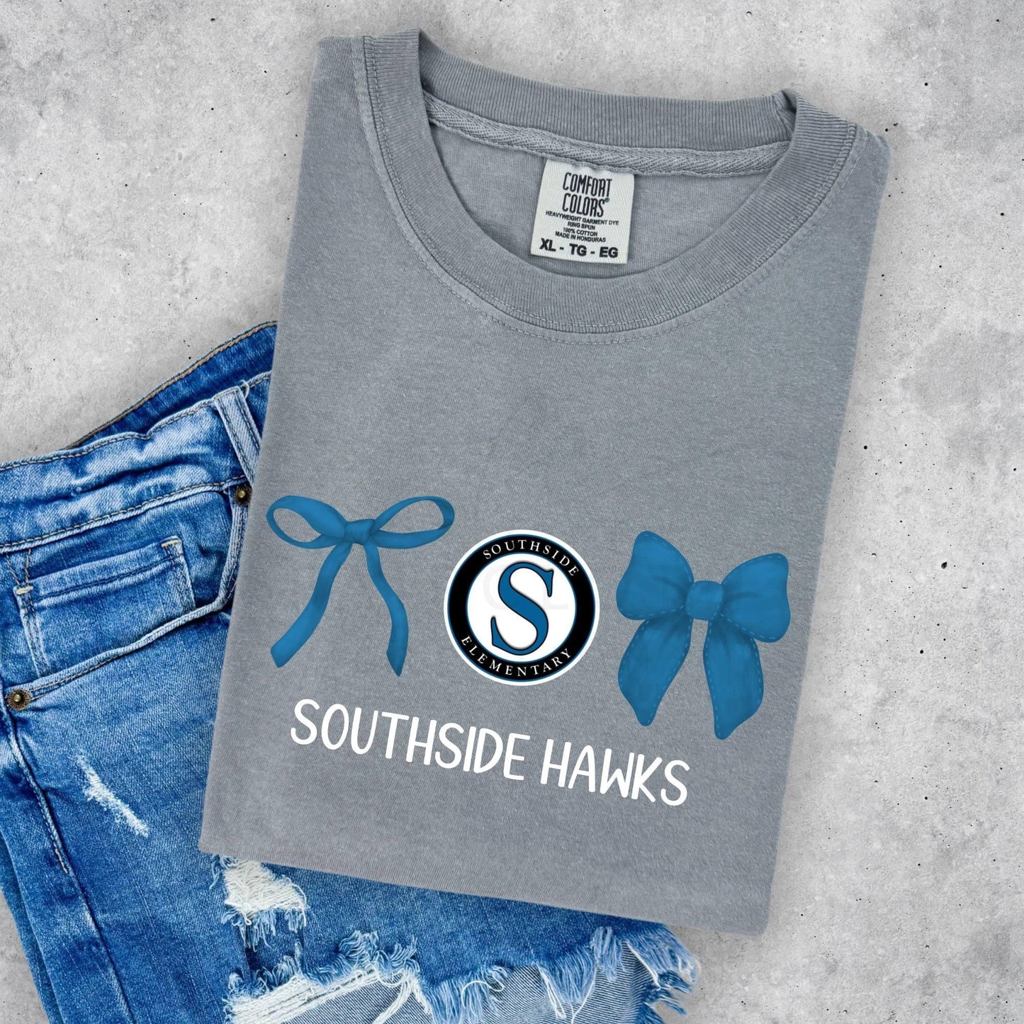 Bow Trio Southside Hawks School Logo