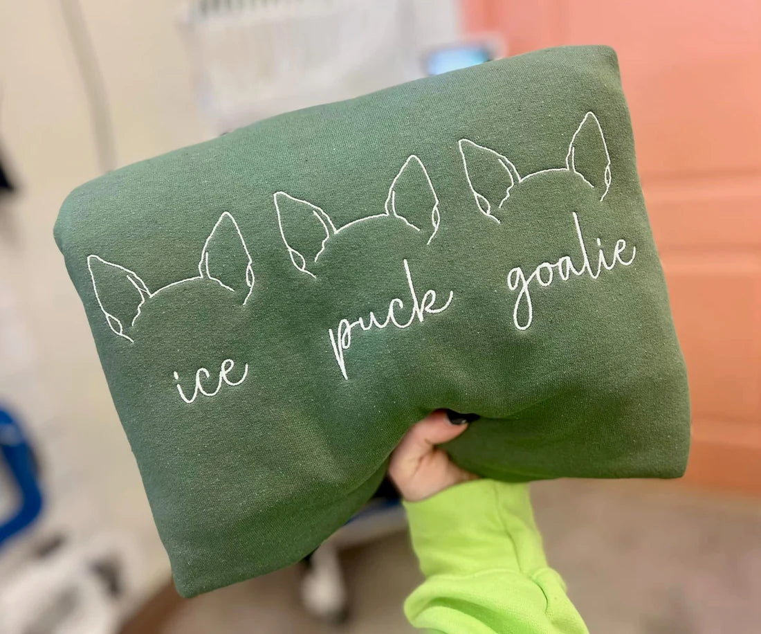 Embroidered Dog Outlines