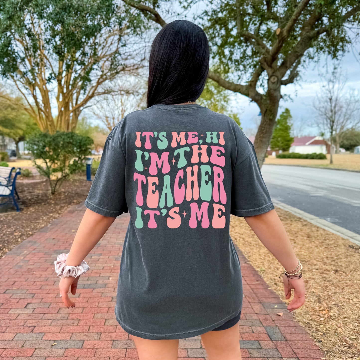 It's Me Hi I'm the Teacher (Pink Teal)