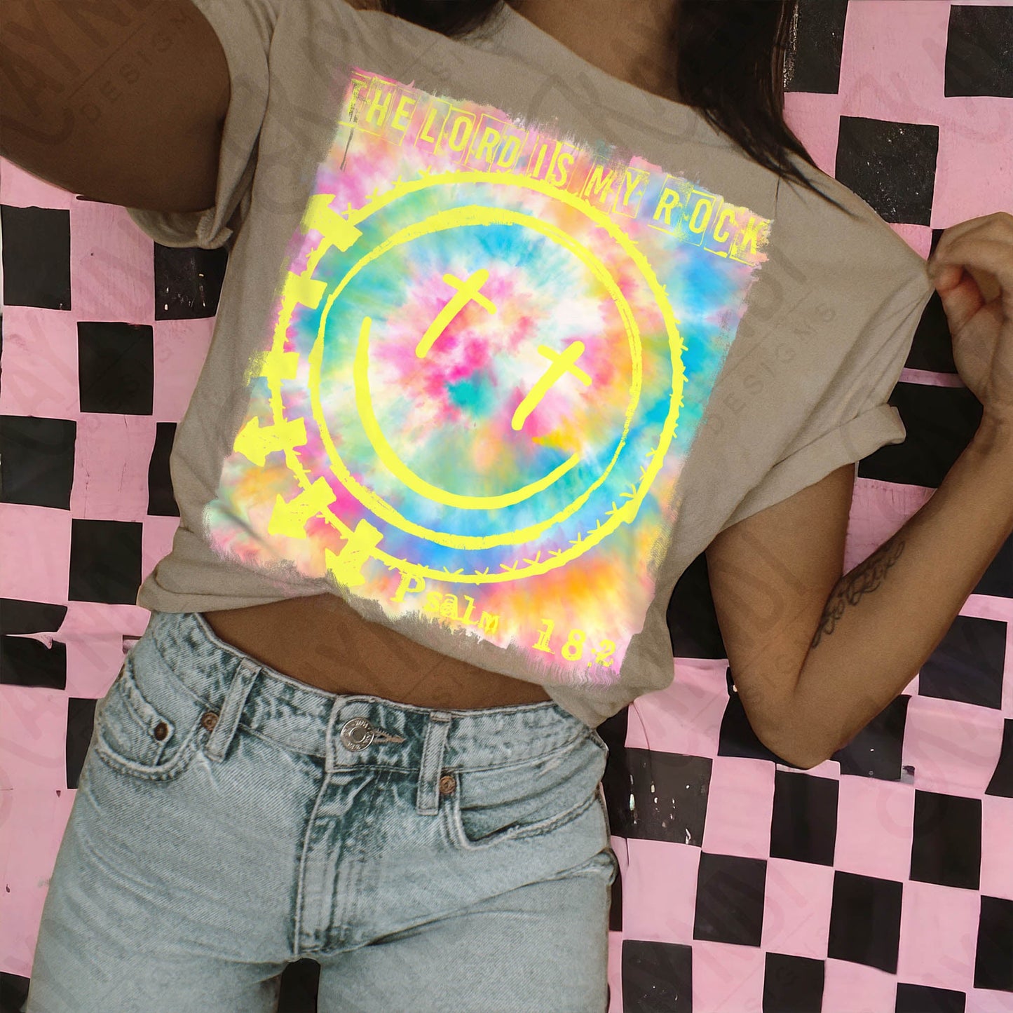 Lord is my Rock 3- Pastel Tie Dye