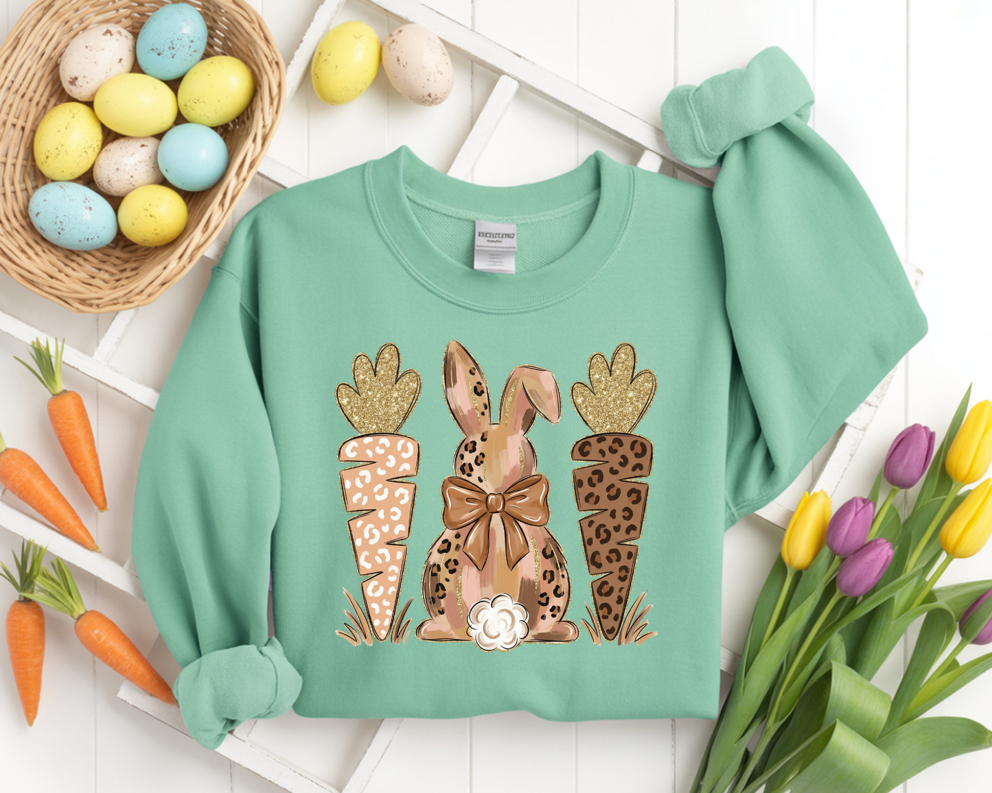 Leopard Bunny with Carrots