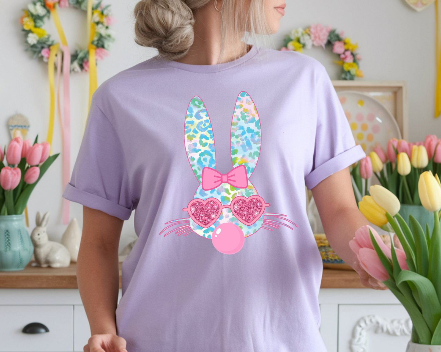 Leopard Colorfuly Bunny Bubblegum