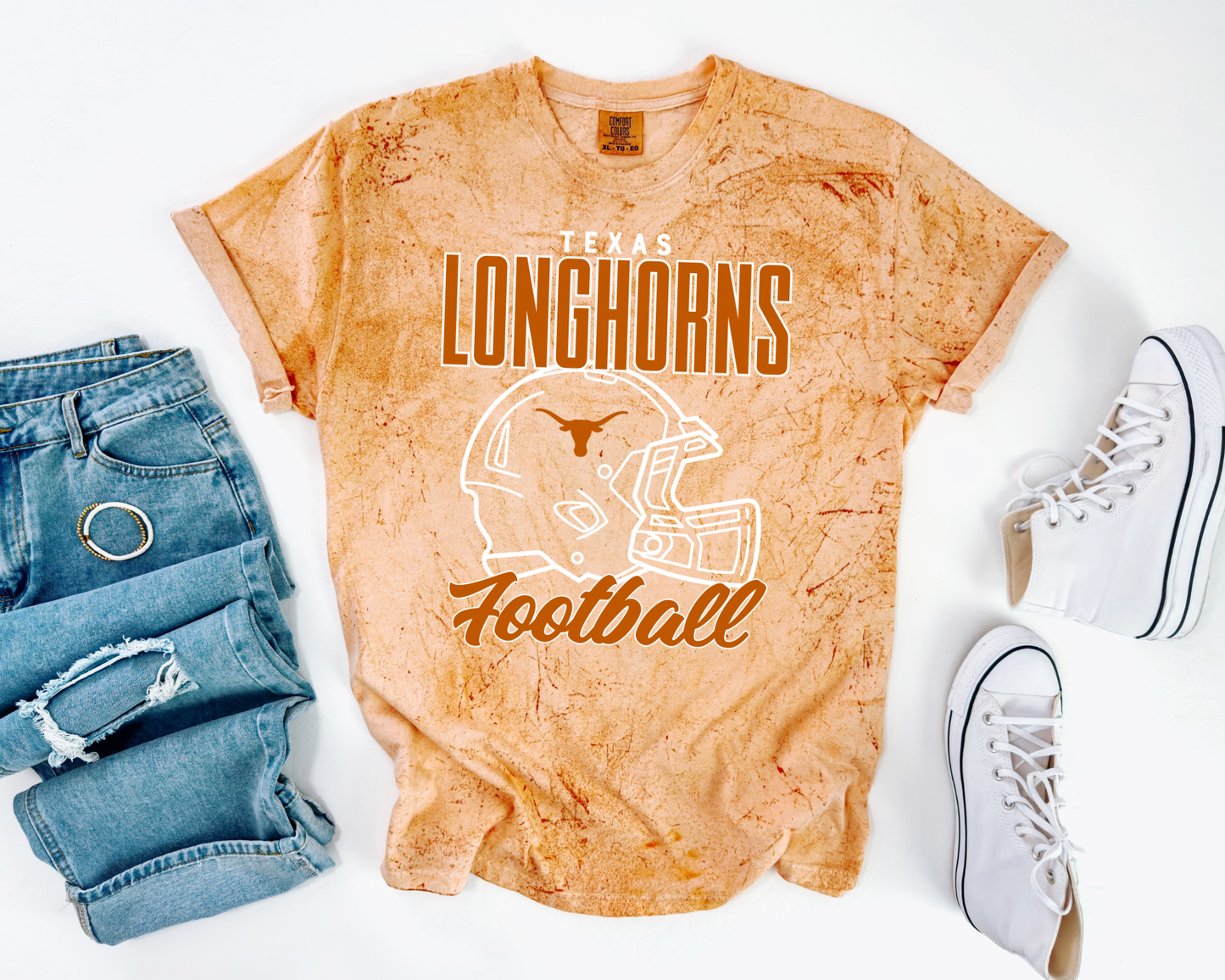 Longhorns White Helment