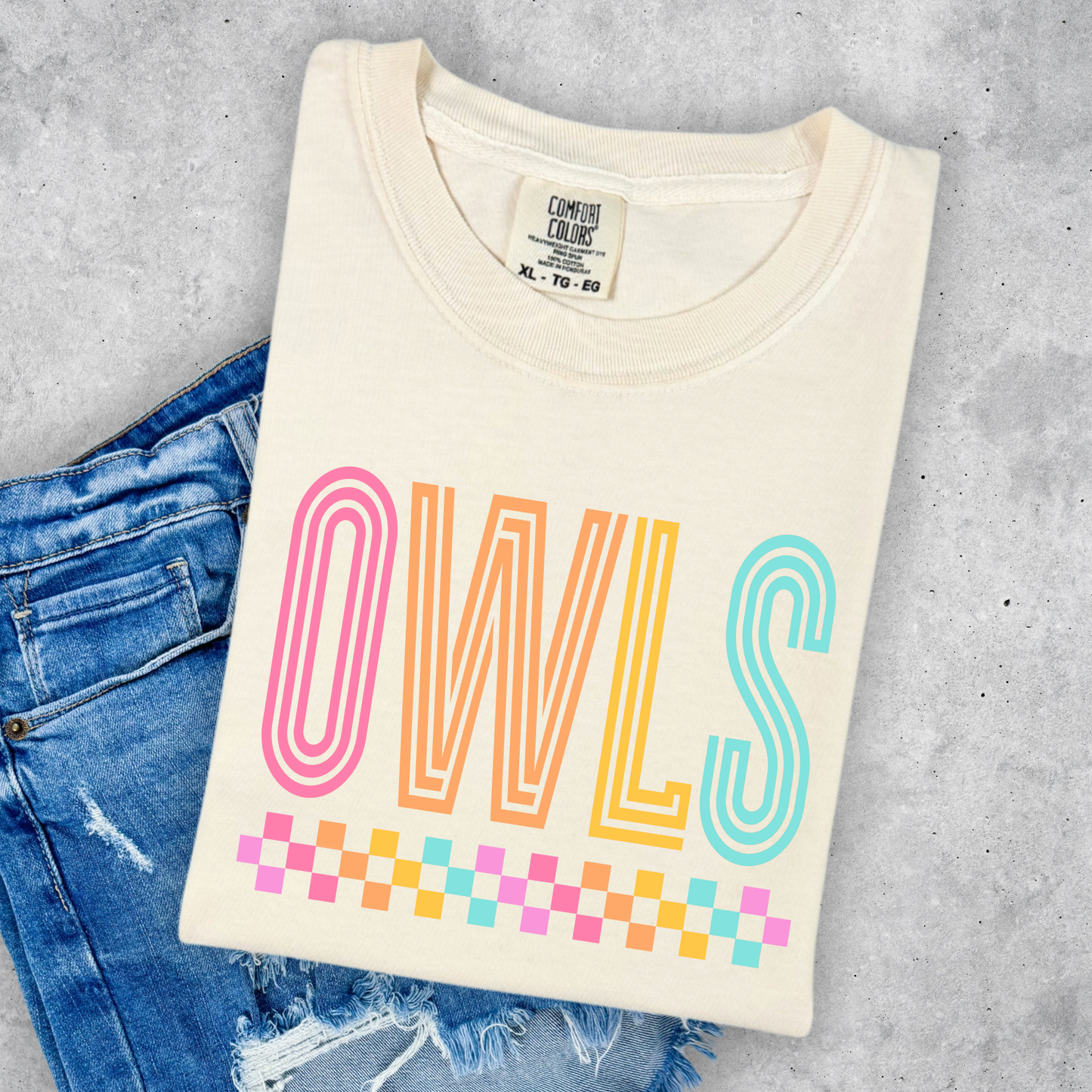 Owls Checkered Underline