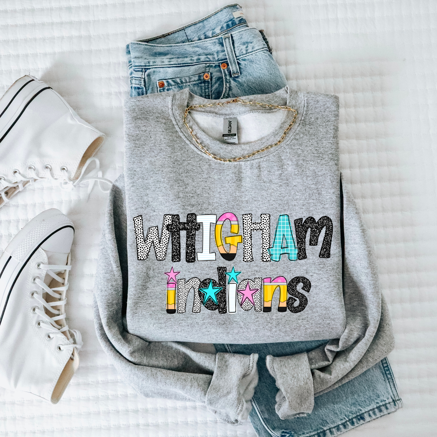 School Glitter Alpha- Whigham Indians