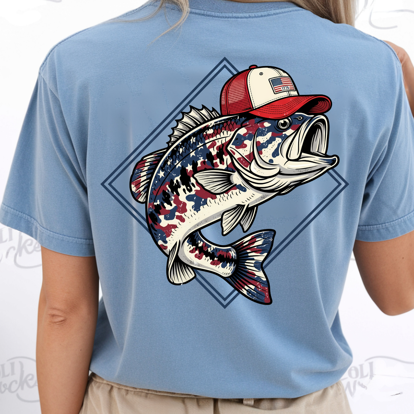 Patritoic Fish to Trucker Hat