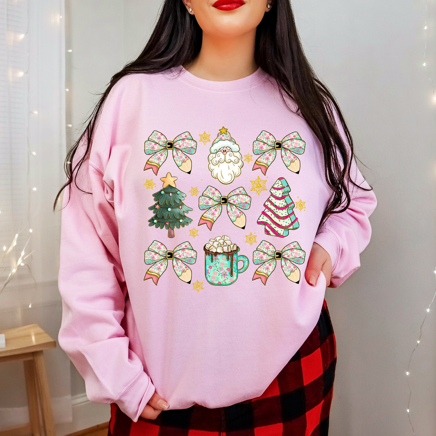 Pink Collage with Santa and Debbie Cakes