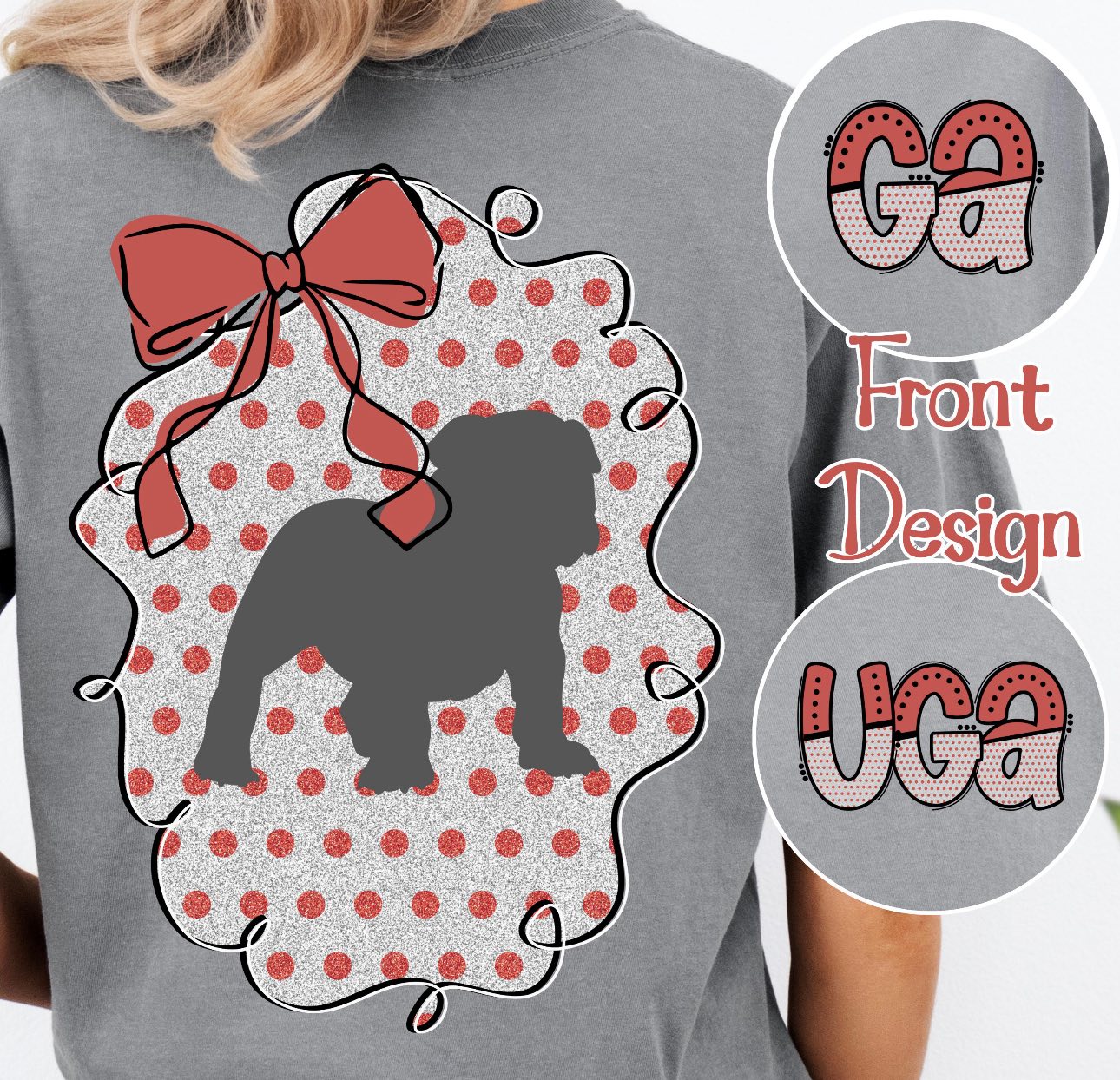 Polka Dot UGA Silhouette