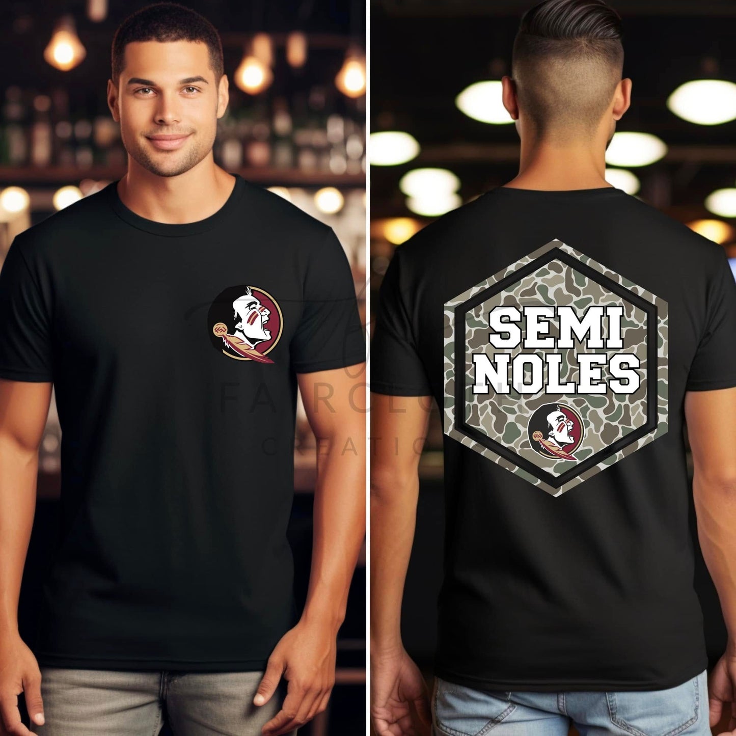 Seminoles Dark Camo Back