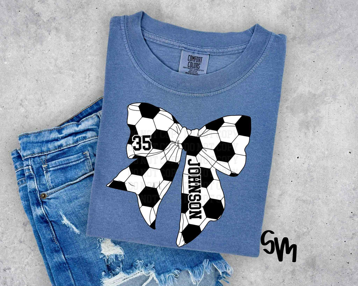 Soccer Bow with Number and Name