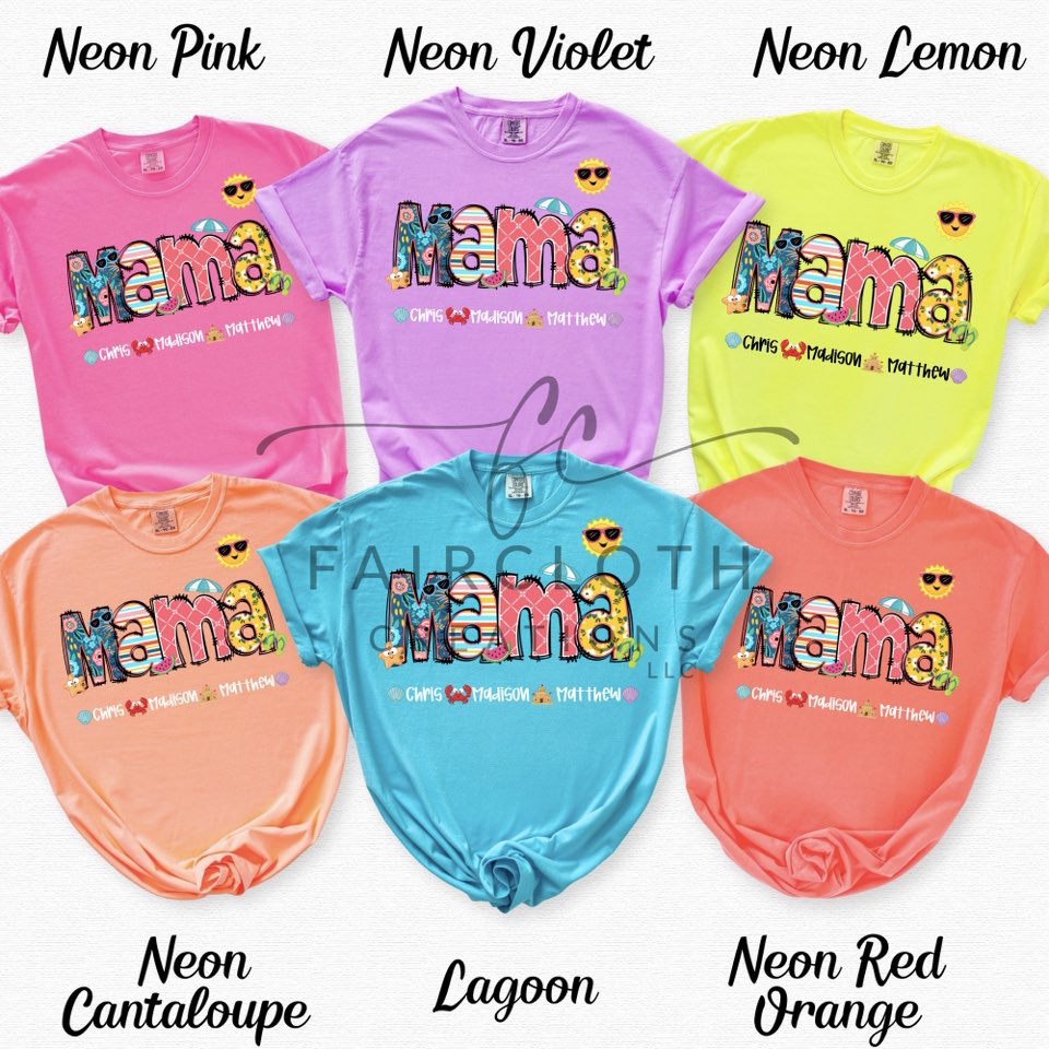 Summertime Custom Name with Kid Names