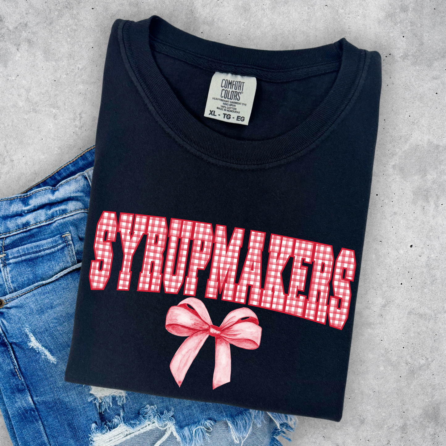 Syrupmakers Red Plaid with Bow
