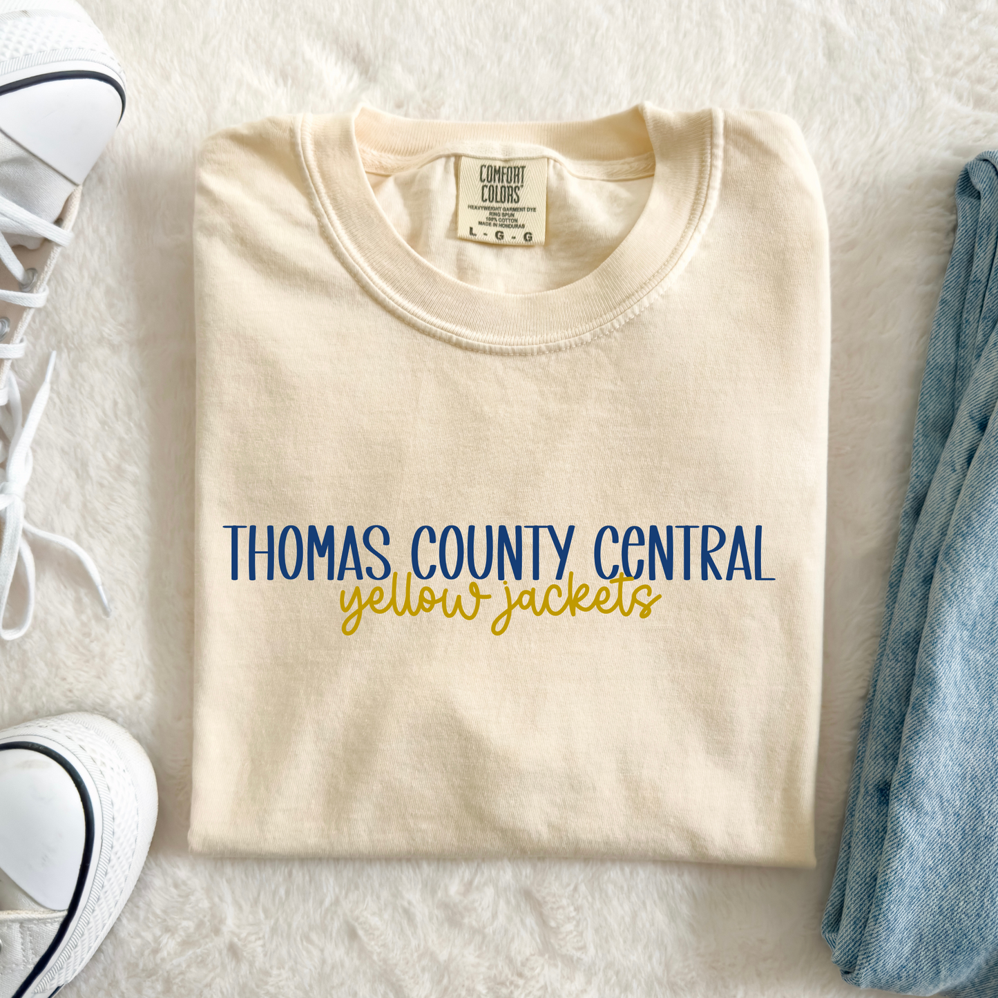 Thomas County Central- Yellowjackets- Preppy- Navy and Gold