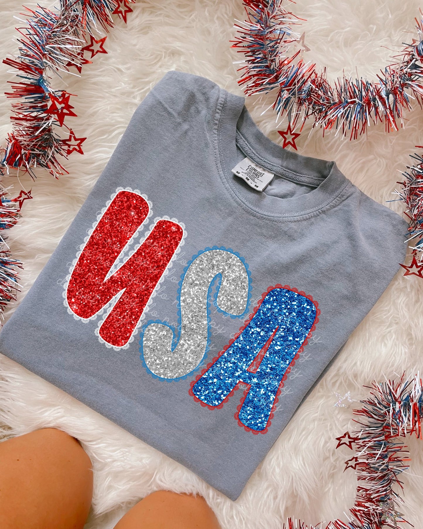 USA Faux Glitter