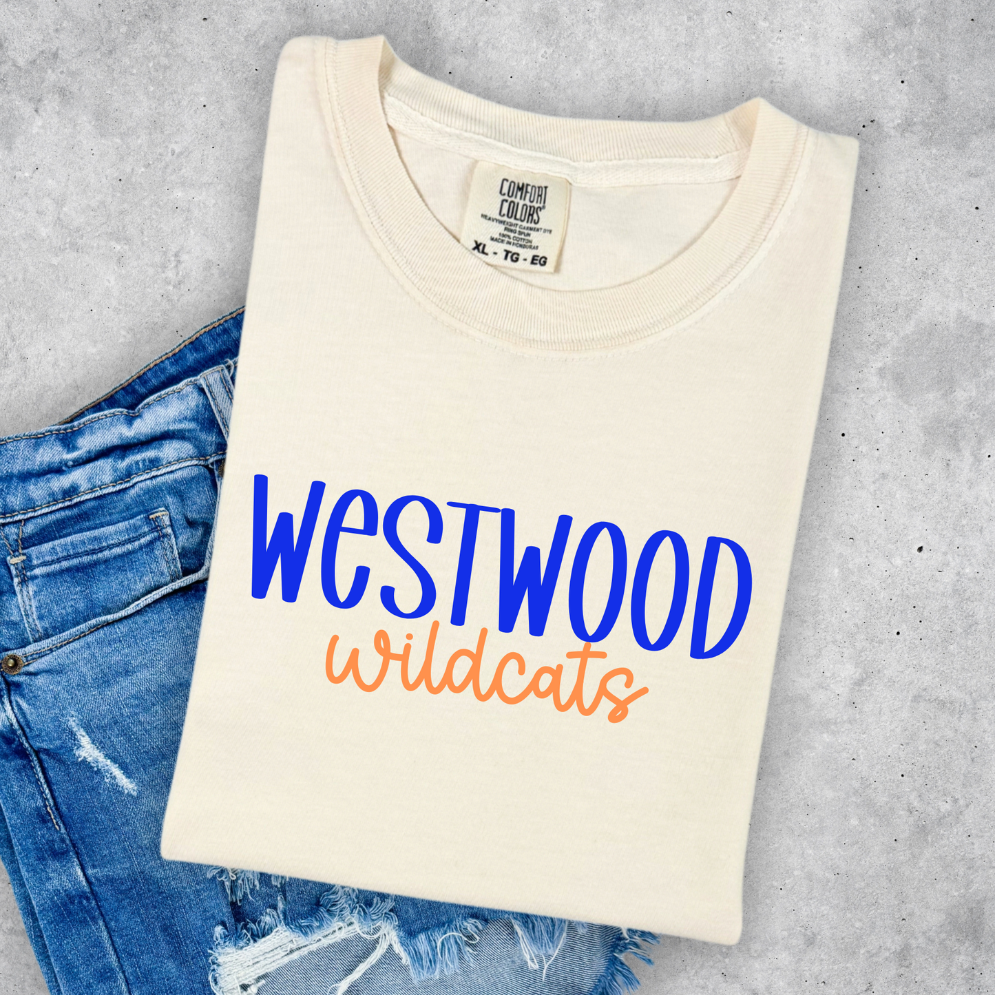 Westwood Wildcats- Preppy- Blue and Orange