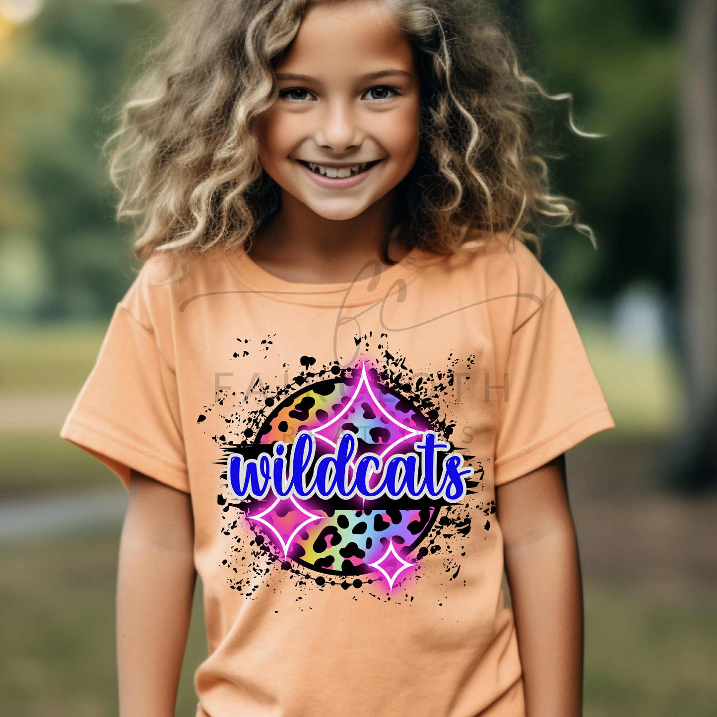 Wildcats Neon Leopard Circle