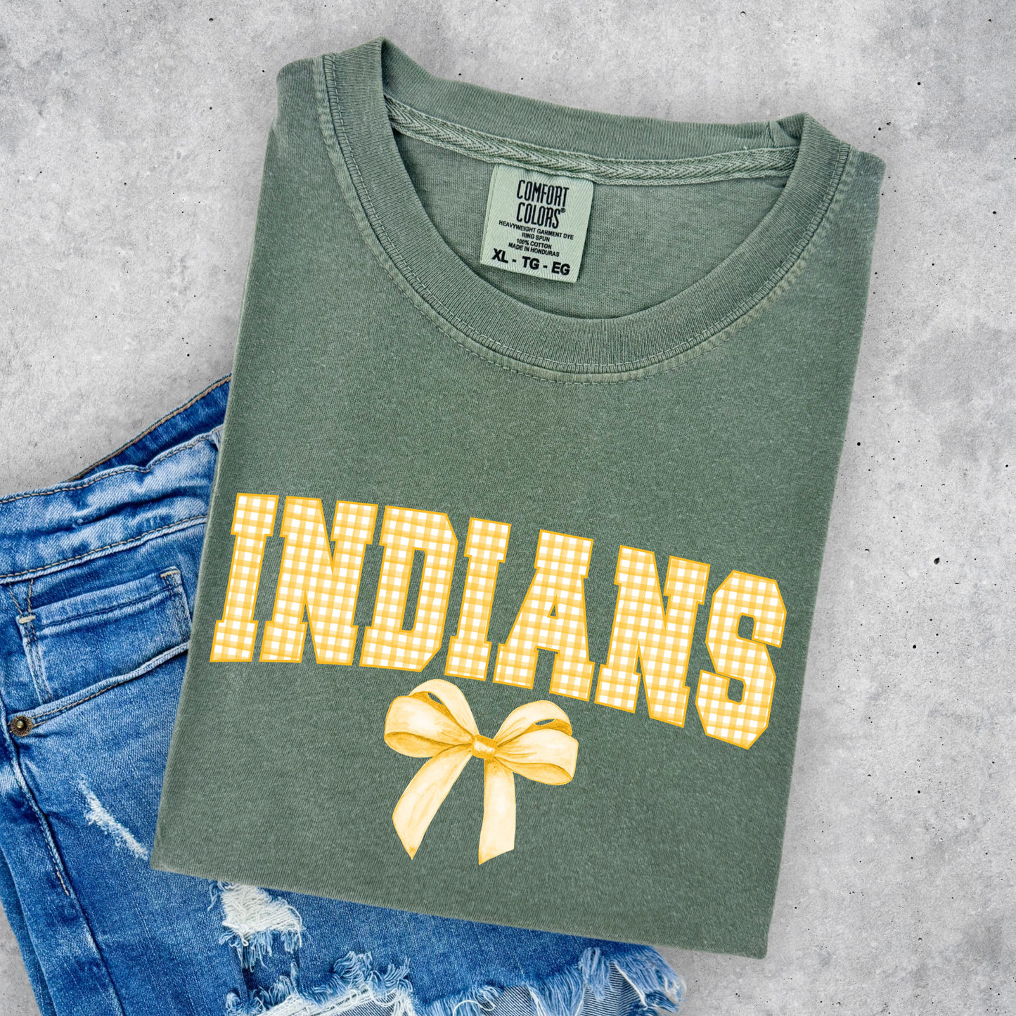 Yellow Plaid Indians