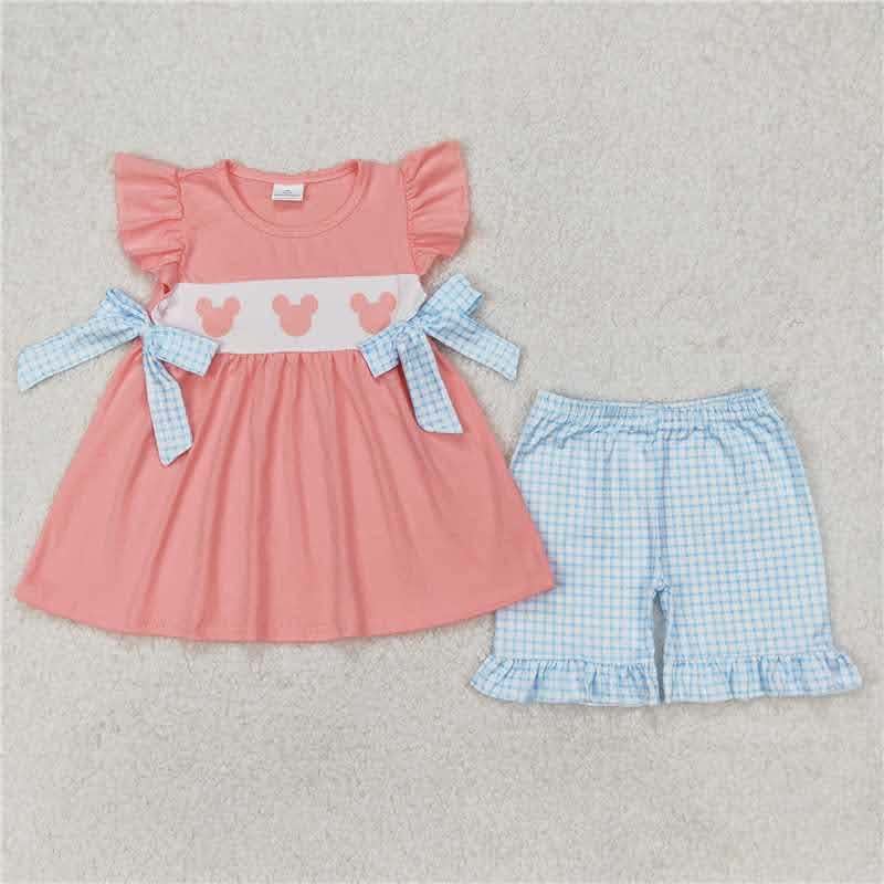 Magical Ears Coral and Light Blue 2pc Set