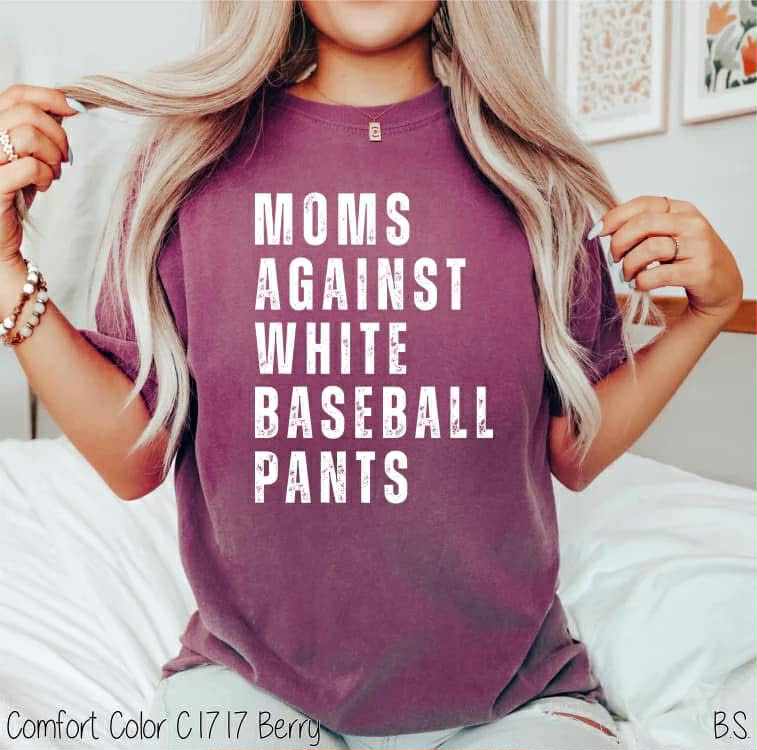 Mom Against Baseball Pants- Regular