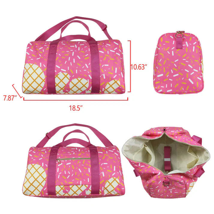 FULL 3PC SET- Hot Pink Ice Cream Drip Bags