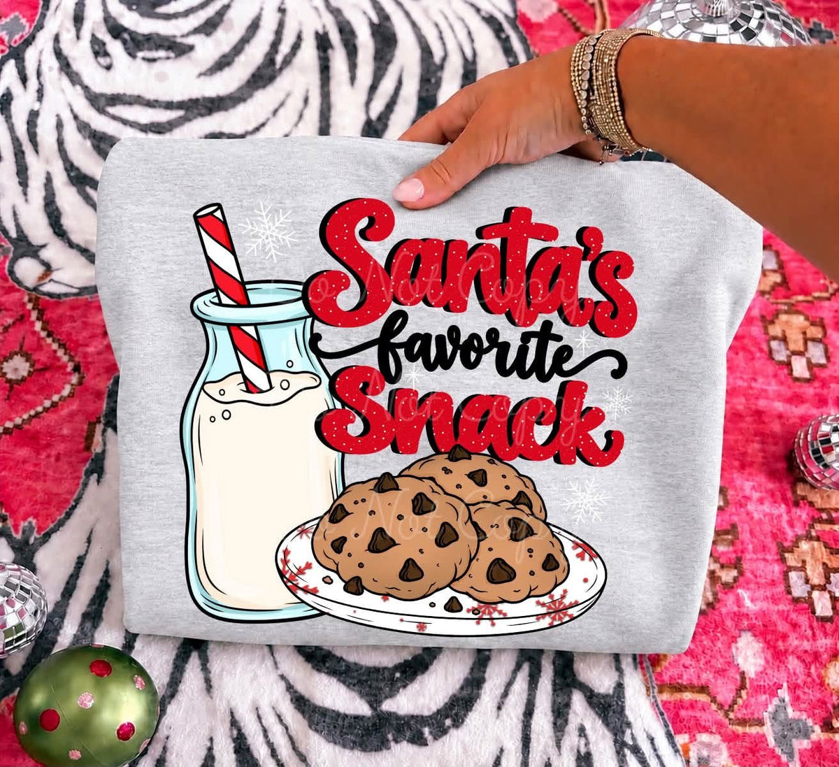 Santa's Favorite Snack Cookies Graphic Tee