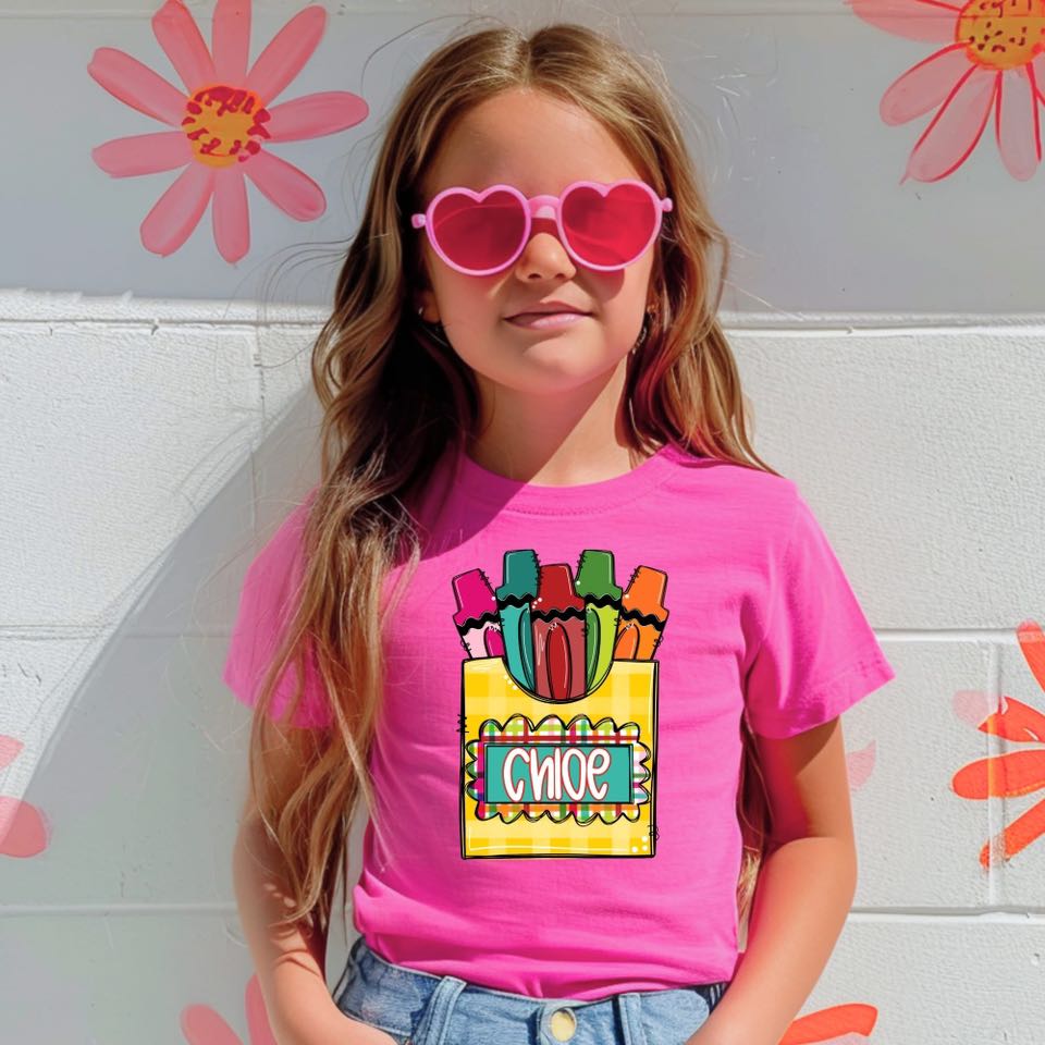 Girl Crayon Box with name
