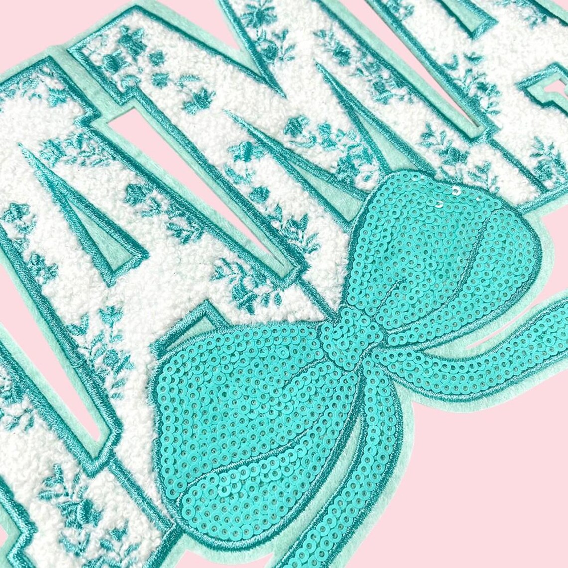 Teal Mama Chenille Patch