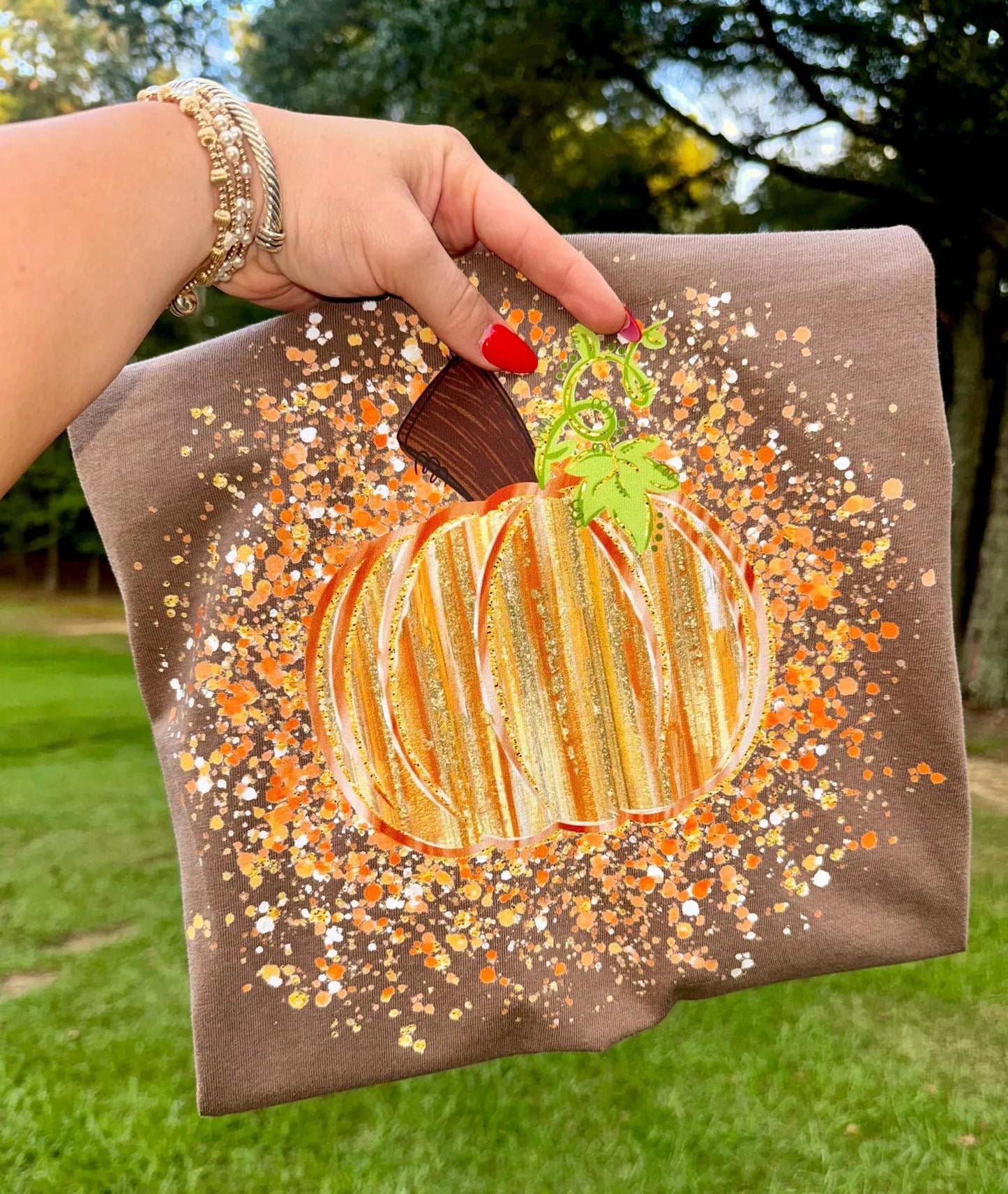 Orange Brushstroke Splatter Pumpkin