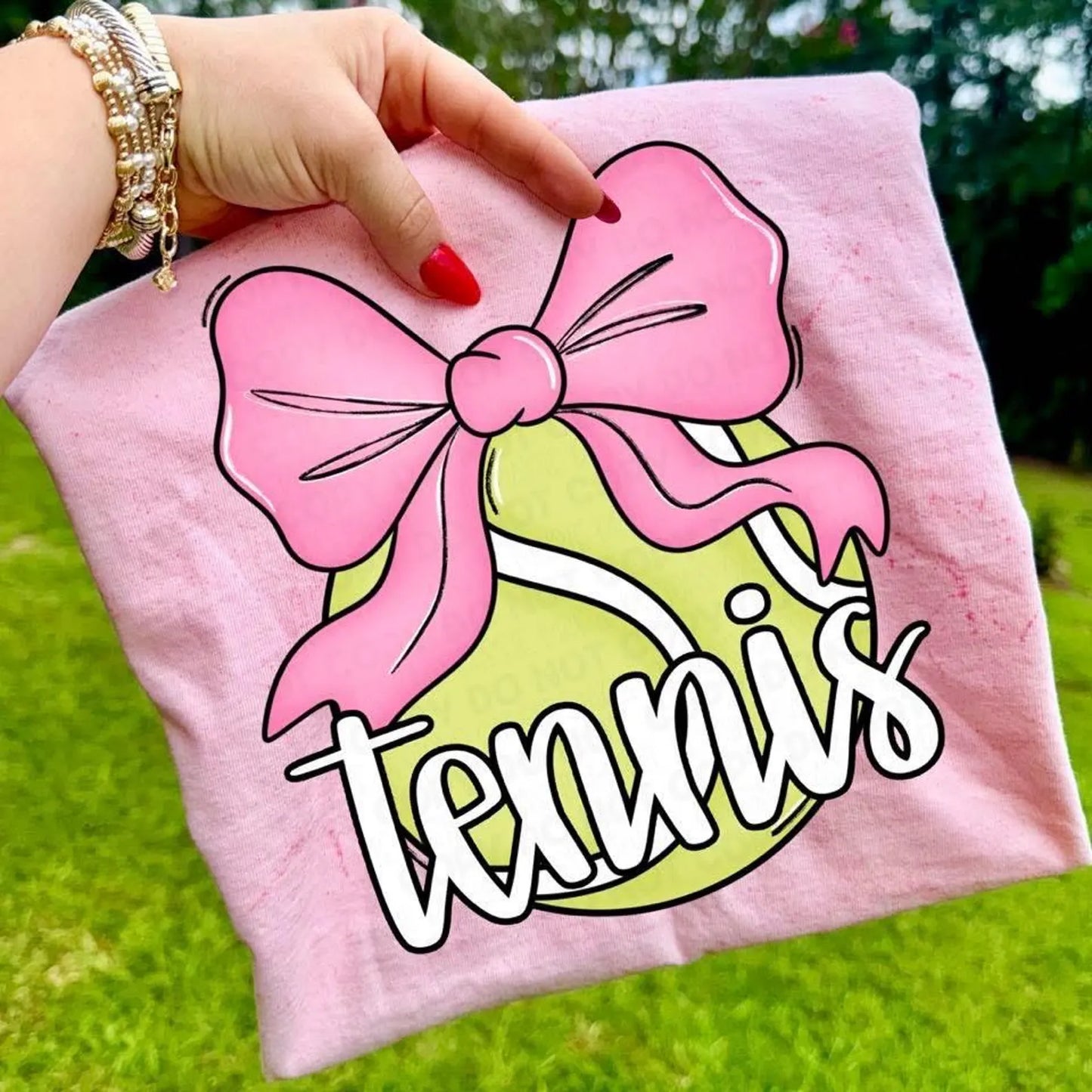 Tennis Ball with Pink Bow