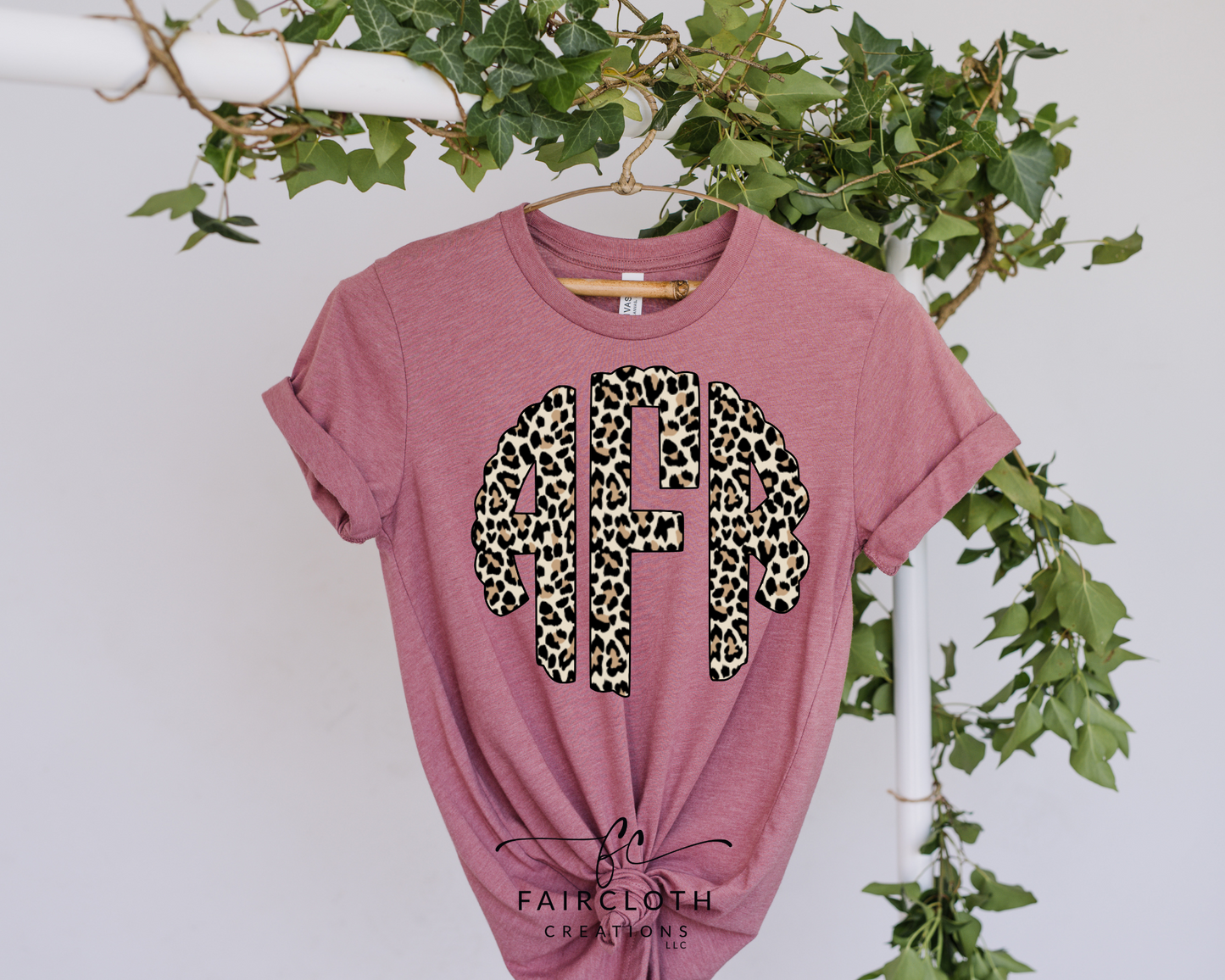 Leopard Scallop Monogram