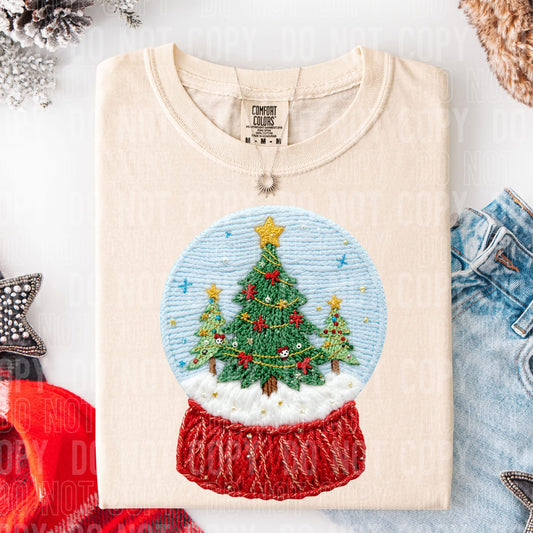 Christmas Snowglobe Faux Yarn