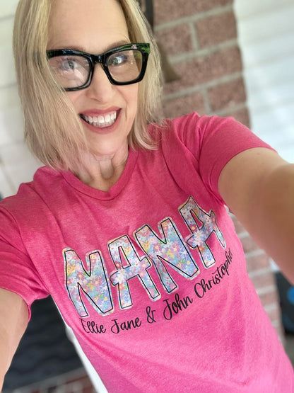 Floral Mama with Name- Customizable