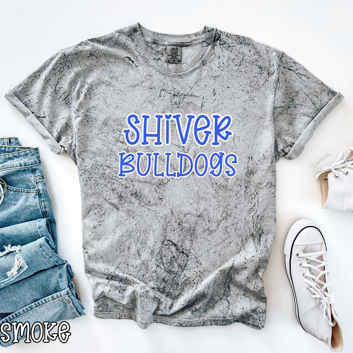 Shiver Bulldogs Pop Name with Outline