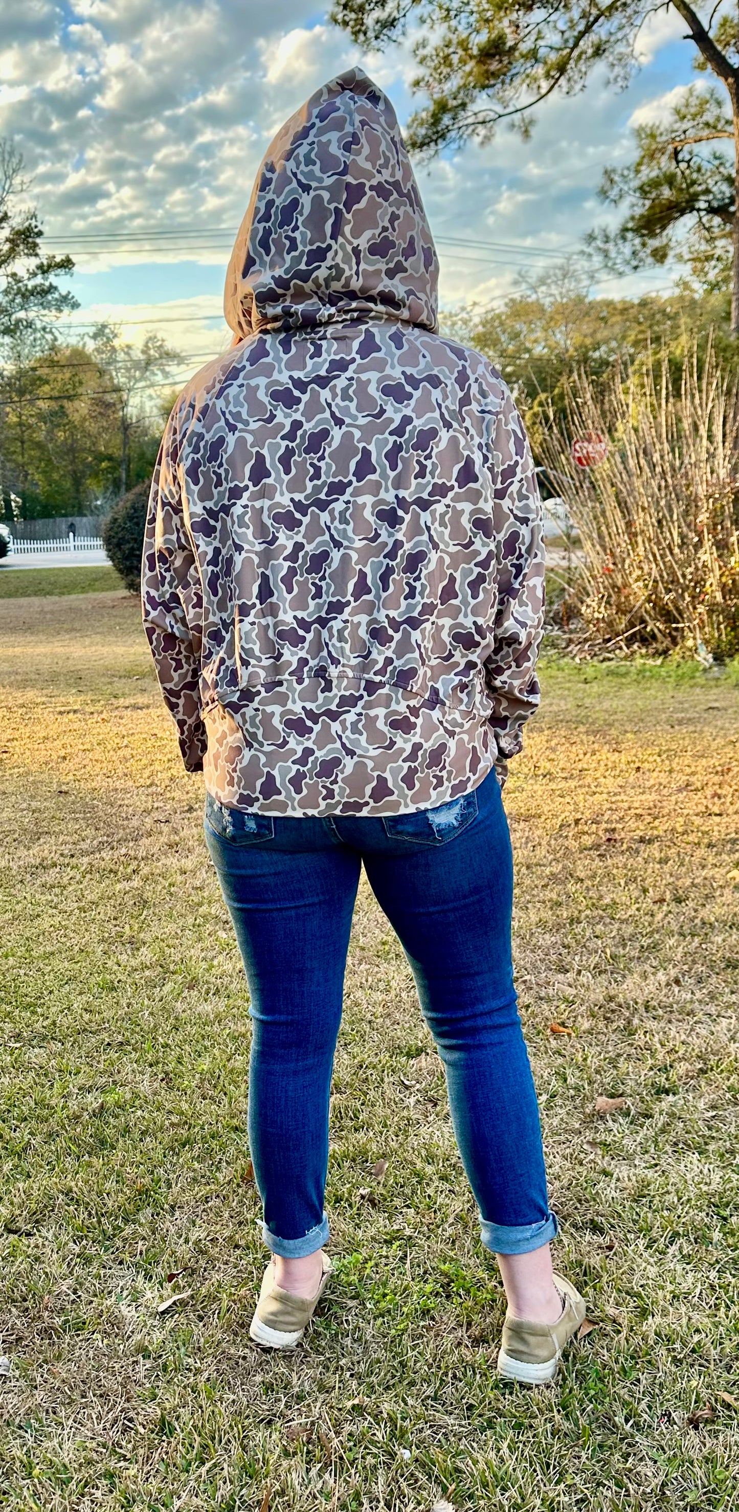 BIRDIE Duck Camo Quarter Zip Pullover