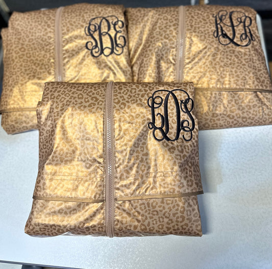 Leopard Embroidered Monogram Rain Jacket