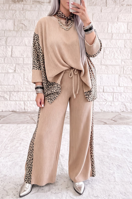 Leopard Print Twisted Pant Set- Small to 4X