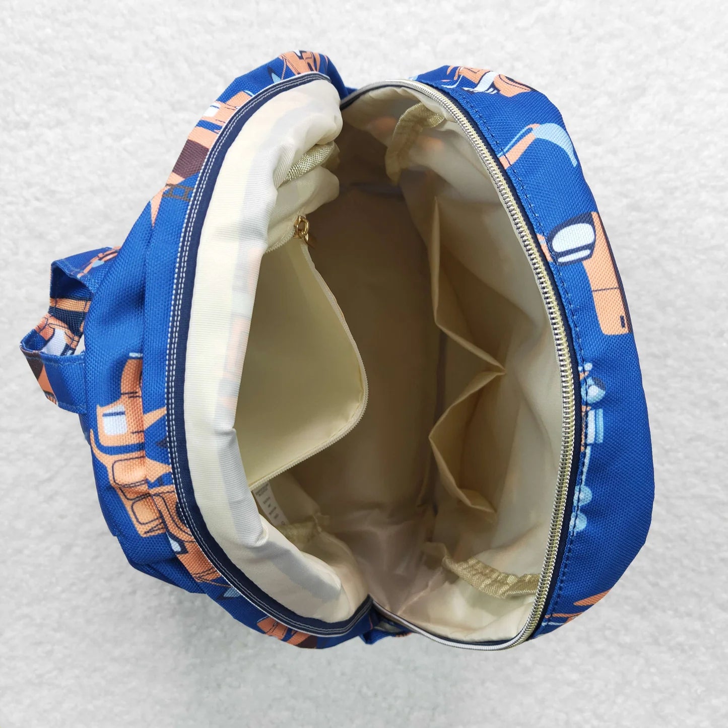 Blue Excavator Bookbag