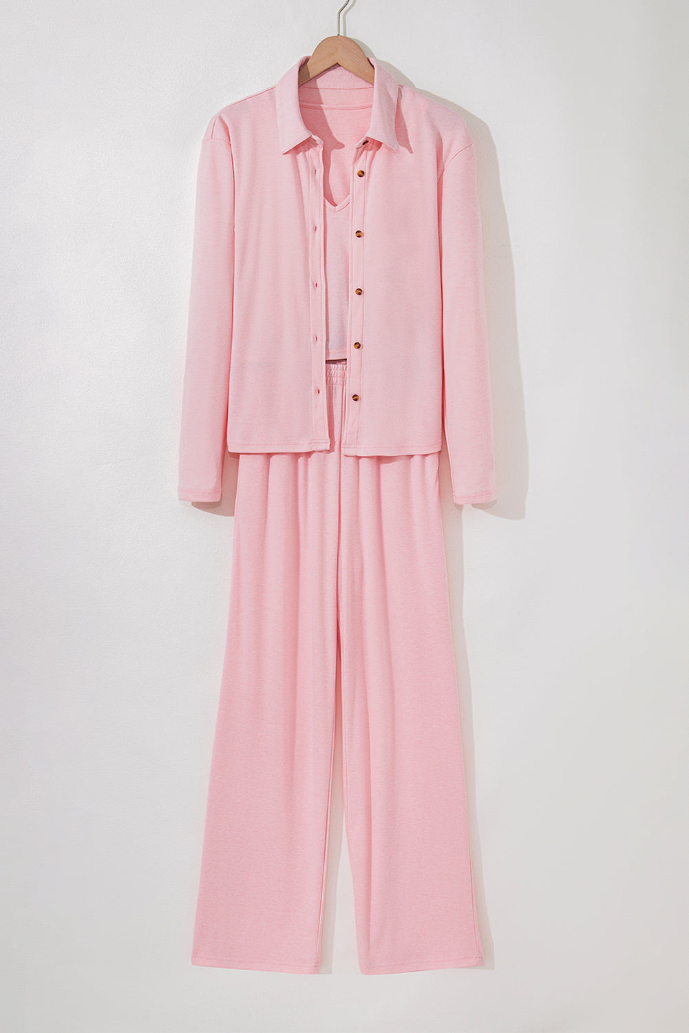 Light Pink 3-Piece Cozy Knit Lounge Set