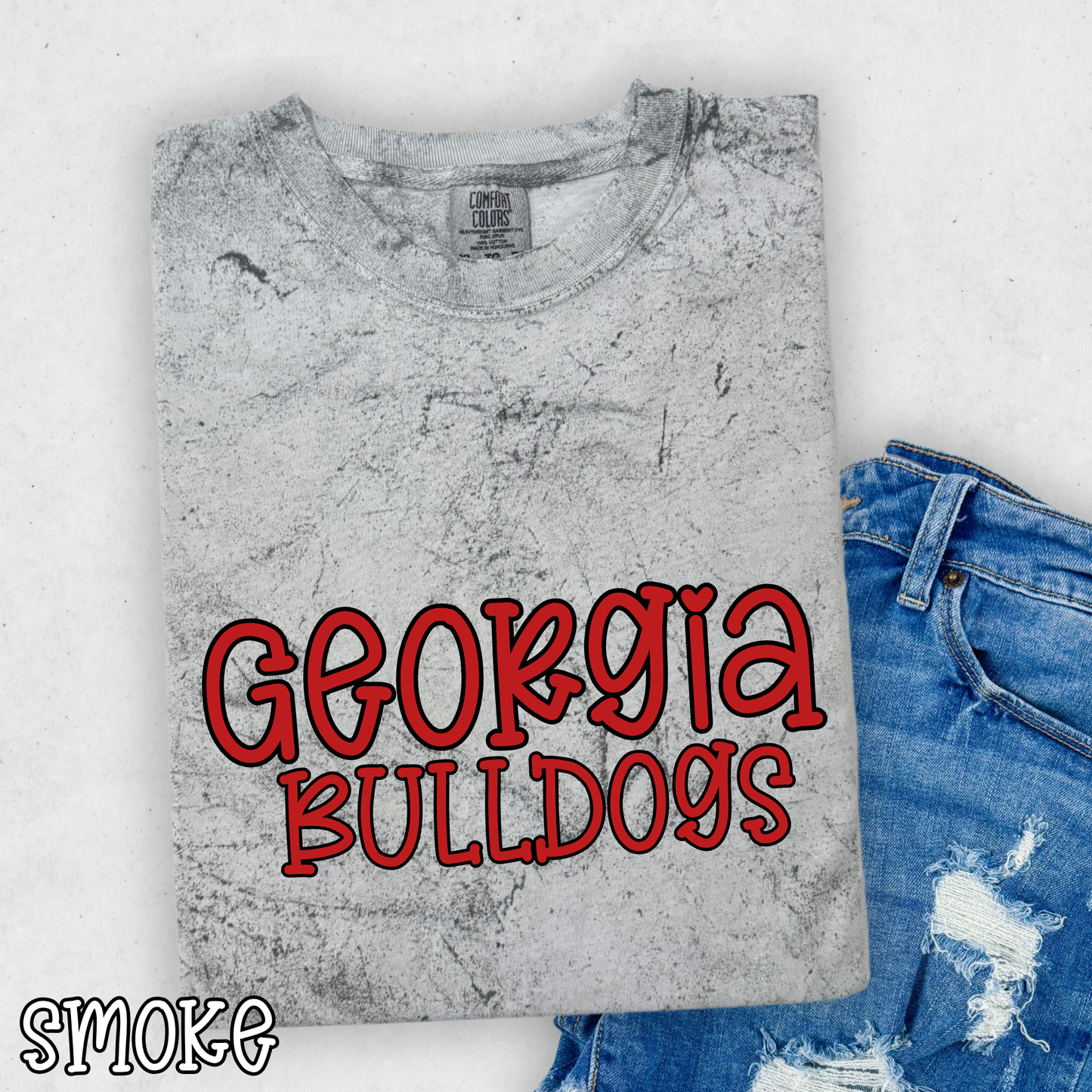 Georgia Bulldogs Pop Name with Outline