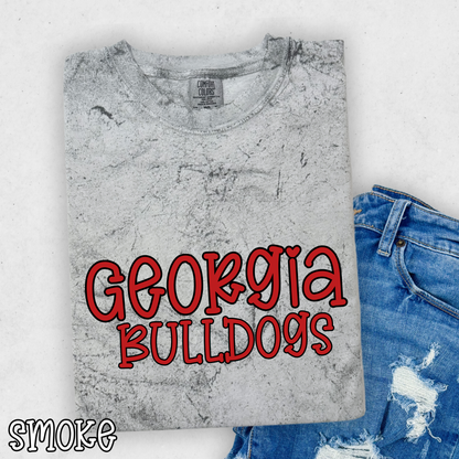 Georgia Bulldogs Pop Name with Outline