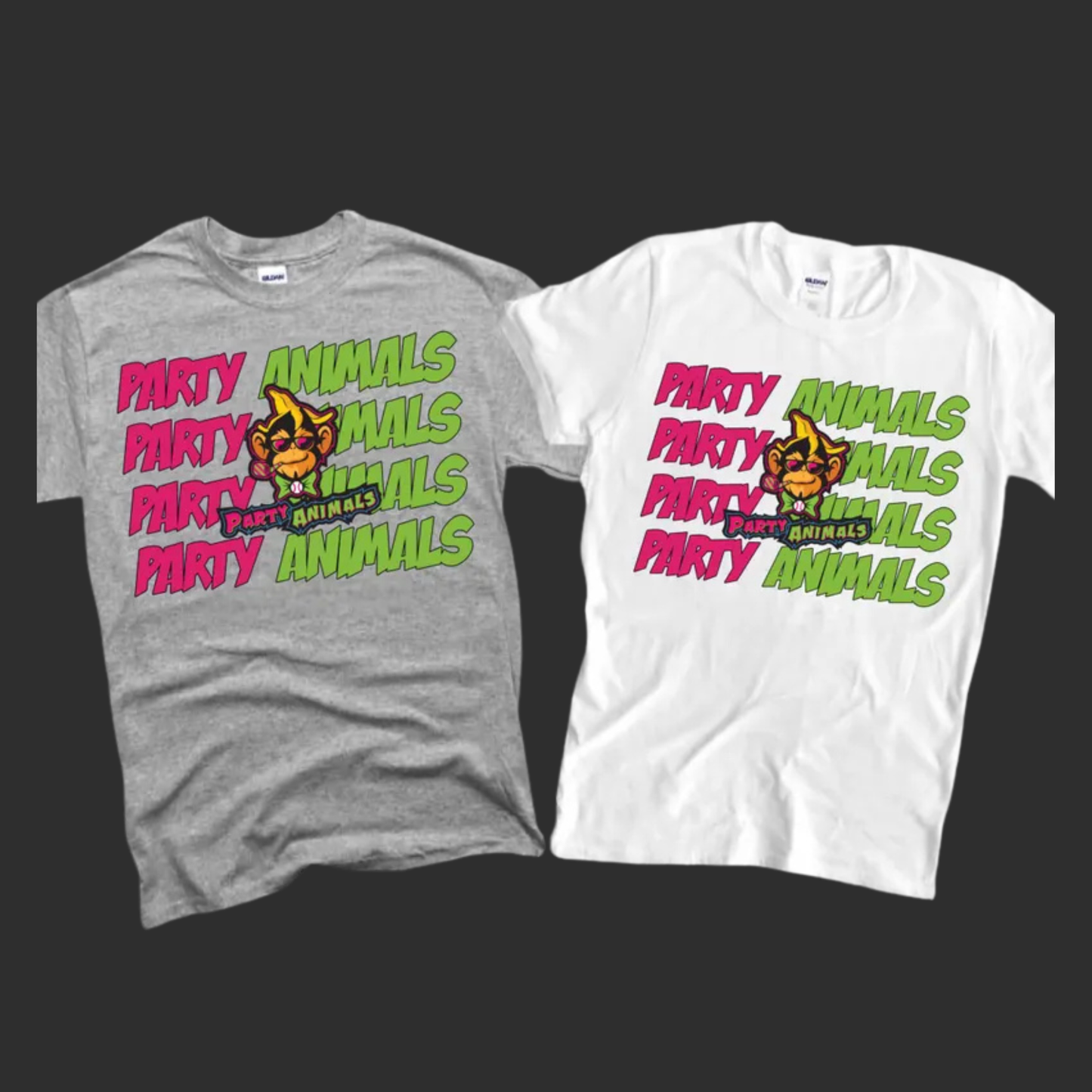 Party Animals- Hot Pink and Green Stacked