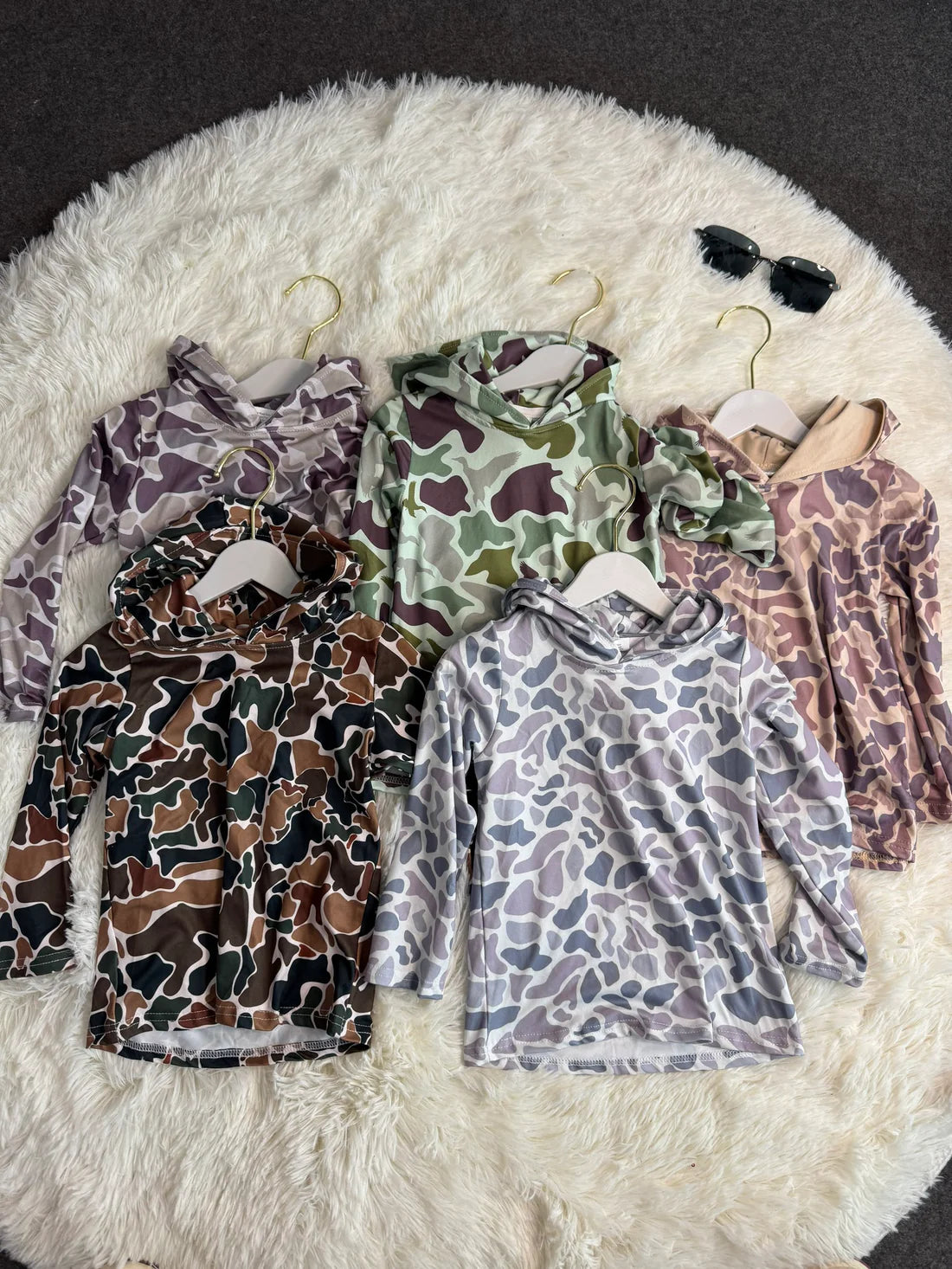 Camo Hooded Long Sleeves