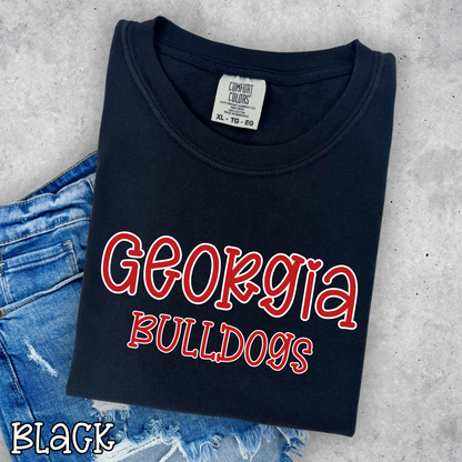 Georgia Bulldogs Pop Name with Outline