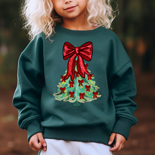 Christmas Tree with Big Red Bow